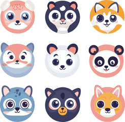 Fototapeta premium A collection of adorable vector icons 