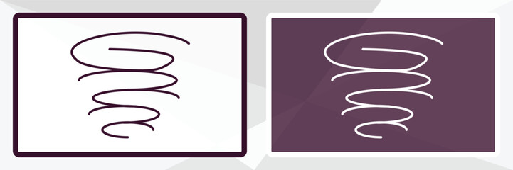 tornado outline icon. Linear vector from weather concept. Thin line white and black tornado icon isolated on white and dark background