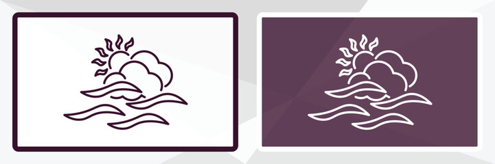 haze outline icon. Linear vector from weather concept. Thin line white and black haze icon isolated on white and dark background