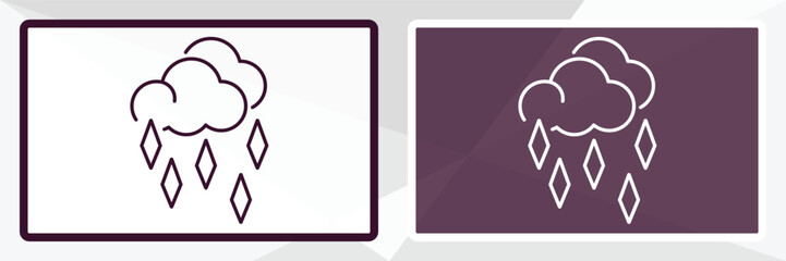 ice pellets outline icon. Linear vector from weather concept. Thin line white and black ice pellets icon isolated on white and dark background