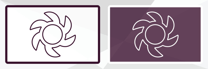 typhoon outline icon. Linear vector from weather concept. Thin line white and black typhoon icon isolated on white and dark background