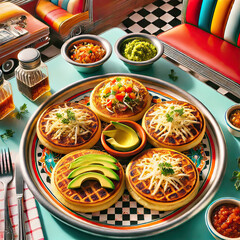 Mexican tacos with fresh and bright ingredients