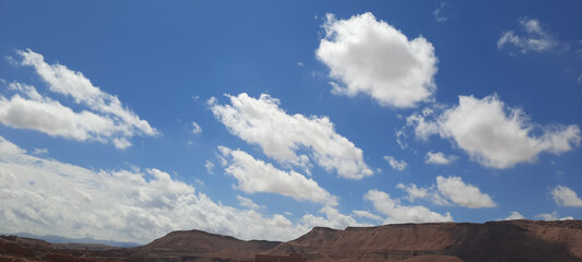 Blue sky in tazleft village south of Morocco .
