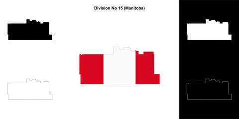 Division No 15 (Manitoba) outline map set