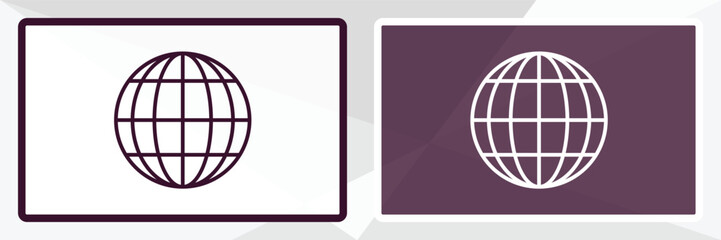 worldgrid outline icon. Linear vector from user interface concept. Thin line white and black worldgrid icon isolated on white and dark background