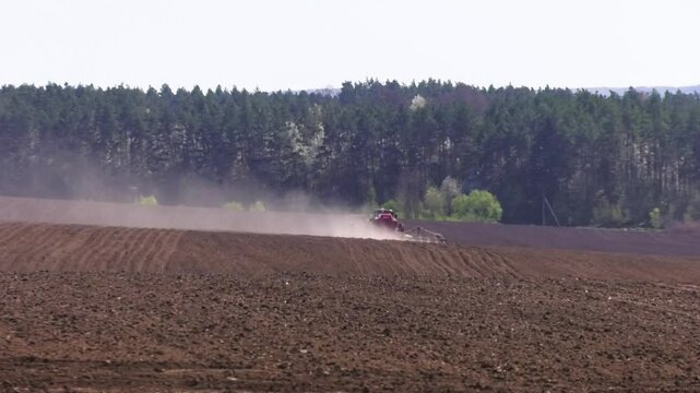 Ukraine, agro sowing in the fields, agro machinery working in the field-1