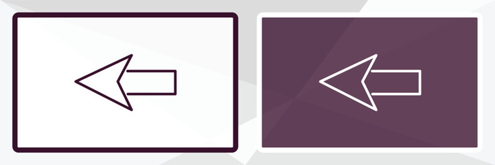 back arrow outline icon. Linear vector from user interface concept. Thin line white and black back arrow icon isolated on white and dark background