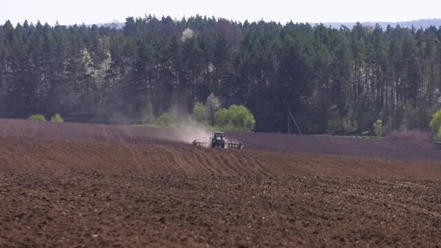 Ukraine, agro sowing in the fields, agro machinery working in the field-1