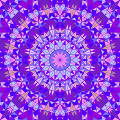 Geometrical radial tiled mosaic pattern mandala background - abstract circular colorful vector graphic design