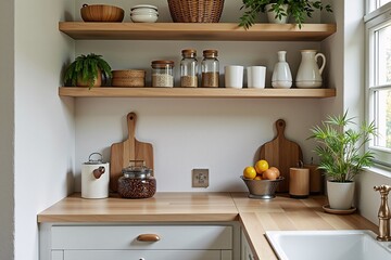 A new kitchen with stylish and practical storage solutions