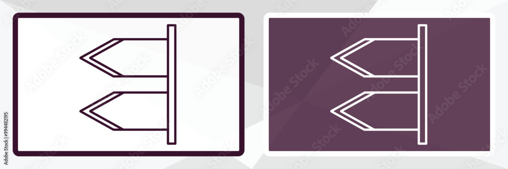 Fototapete blank left arrow outline icon. Linear vector from user interface concept. Thin line white and black blank left arrow icon isolated on white and dark background