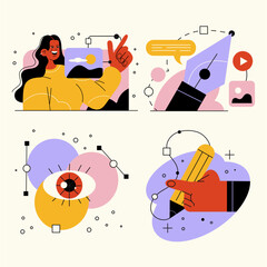 Flat design collection illustration