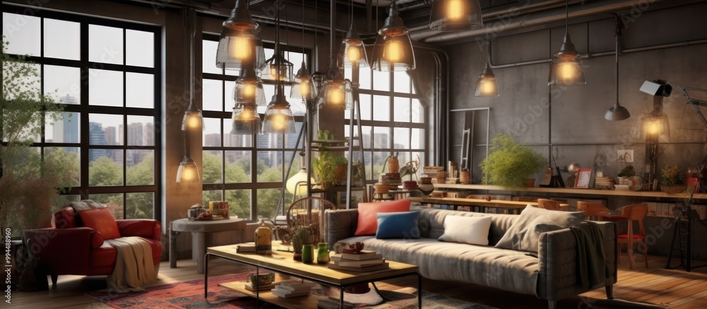 Wall mural Industrial Chic Loft Interior Design