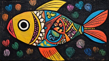 Classical Madhubani Painting Art, Abstract Image, Texture, Pattern Background, Wallpaper, Cover and Screen for Smartphone, PC, Laptop, 9:16 and 16:9 Aspect Ratio