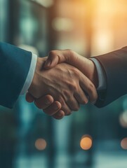 Professional Networking: Handshake Between Businesspers