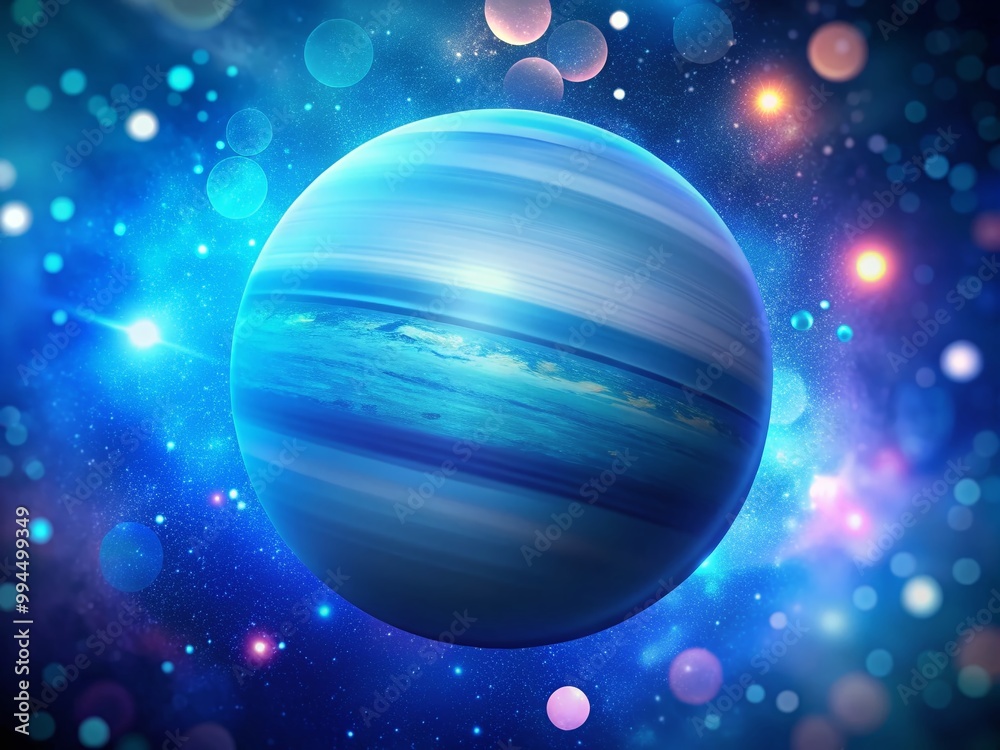 Wall mural stunning neptune png with transparent background for creative design and space-themed projects