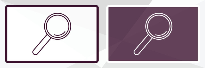 magnifier outline icon. Linear vector from tools concept. Thin line white and black magnifier icon isolated on white and dark background