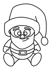 Funny Santa Claus for coloring book