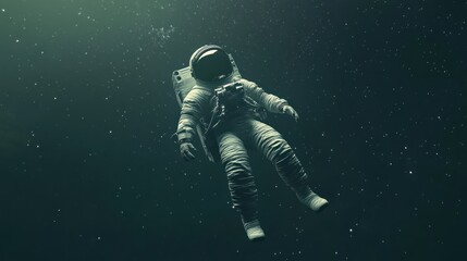 Fototapeta premium Astronaut Floating in the Vastness of Space