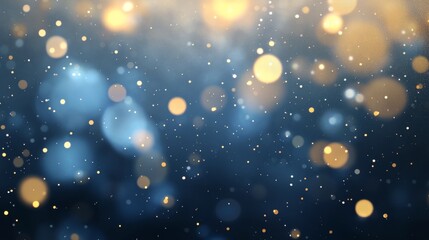 Fototapeta premium Colorful bokeh effect creating an abstract background with blue and orange hues during nighttime
