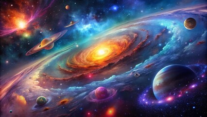 Obraz premium Stunning Space Desktop Backgrounds Featuring Galaxies, Nebulas, and Cosmic Wonders for Your Screen