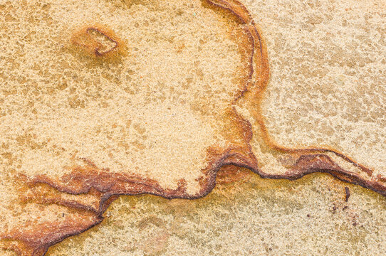 Close-up of detailed sandstone patterns and textures