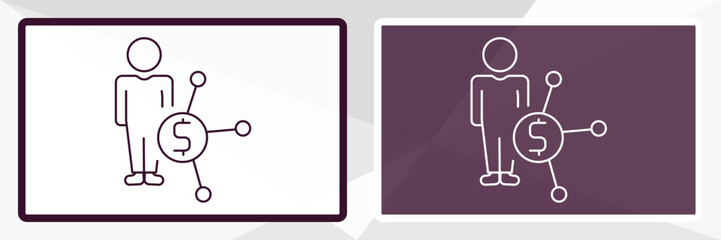 affiliate marketing outline icon. Linear vector from technology concept. Thin line white and black affiliate marketing icon isolated on white and dark background