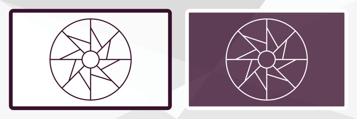 colory theory outline icon. Linear vector from technology concept. Thin line white and black colory theory icon isolated on white and dark background