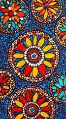 Classical Madhubani Painting Art, Abstract Image, Texture, Pattern Background, Wallpaper, Cover and Screen for Smartphone, PC, Laptop, 9:16 and 16:9 Aspect Ratio