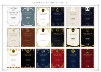 賞状セット27　certificate　ディプロマ　表彰状　フレームデザイン