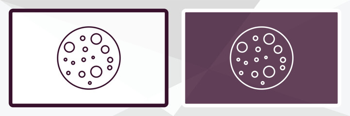 pita bread outline icon. Linear vector from restaurant concept. Thin line white and black pita bread icon isolated on white and dark background