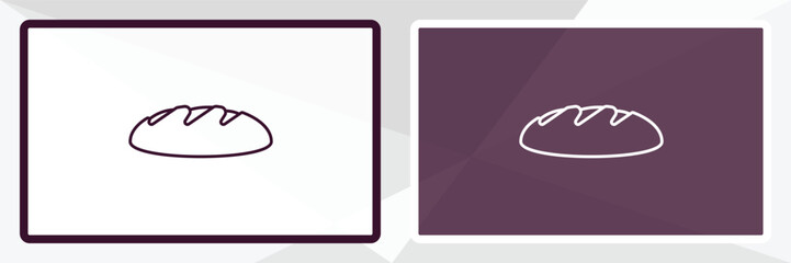 load of bread outline icon. Linear vector from restaurant concept. Thin line white and black load of bread icon isolated on white and dark background