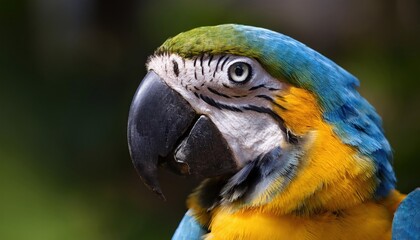 blue and yellow Macaw parrot ( Ara ararauna ) arara-canind&eacute;. Colombian species. South America. Latin America.