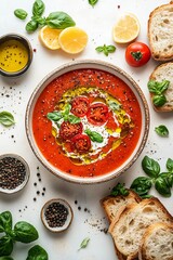 Grisotto de gazpacho de peppers et fraiche de tomatoes from the summer