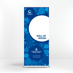 Roll-up stand, banner for mobile advertising of goods and services, modern graphic background for product presentation and promotion	

