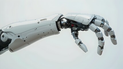 Minimalist CGI Rendered Robotic Arm in Detail