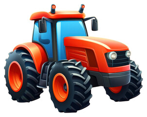 Fototapeta premium PNG Tractor vehicle cartoon wheel.