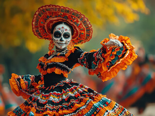 Captivating Day of the Dead dance performance pictures showcasing traditional dances and costumes