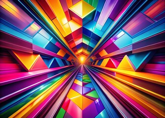 Fototapeta premium Vibrant Abstract Pattern with Bold Colors Creating a Dynamic Visual Experience for Modern Design