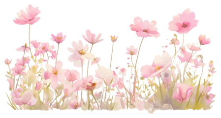 PNG Delicate watercolor pink flower illustration