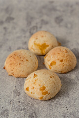 cassava chipa on gray background