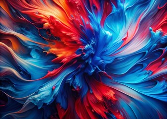 Obraz premium Vibrant Blue and Red Abstract Background for Creative Projects and Modern Design Applications
