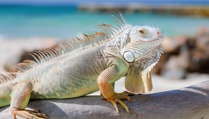 Fototapeta premium Green iguana (Iguana iguana), also known as the American iguana