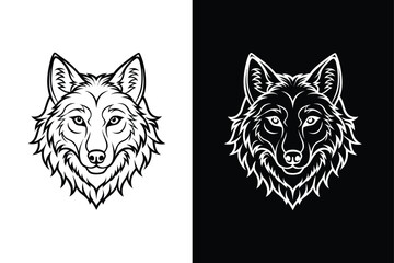 Fox head icon line out vector illustration design.