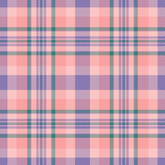 Uniform check background tartan, best textile vector seamless. Decorative fabric plaid texture pattern in light and indigo colors.