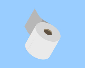 Toilet paper roll or tube icon design, template for wc. Bathroom hygiene icons, kitchen cleaning towel. Blank soft scroll product.