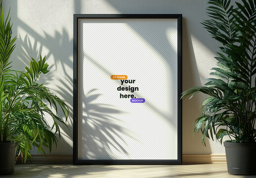 Art Print Display Mockup with Generative AI