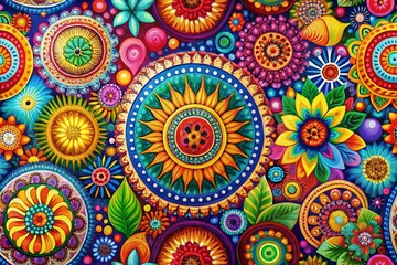 Fototapeta premium Vibrant Daria Background with Colorful Patterns and Abstract Design for Creative Projects and Use