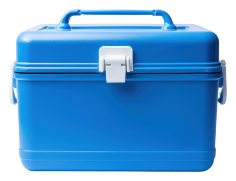 PNG A Blue picnic cooler blue white background briefcase.