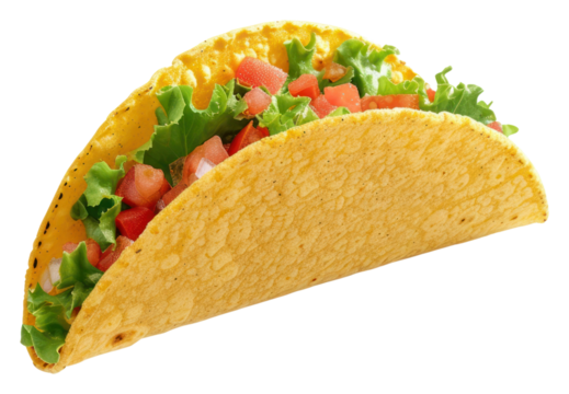 PNG Taco food white background vegetable. - Powered by Adobe